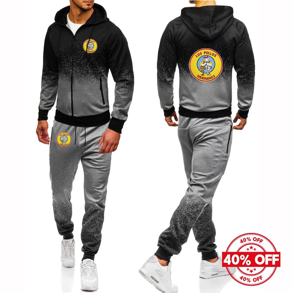 2025 Spring And Autumn Man's Breaking Bad LOS POLLOS Chicken Brothers Logo Print Streetwear Popular Hoodies+Sweatpants Suits
2025 Spring And Autumn Man's Breaking Bad LOS POLLOS Chicken Brothers Logo Print Streetwear Popular Hoodies+Sweatpants Suits