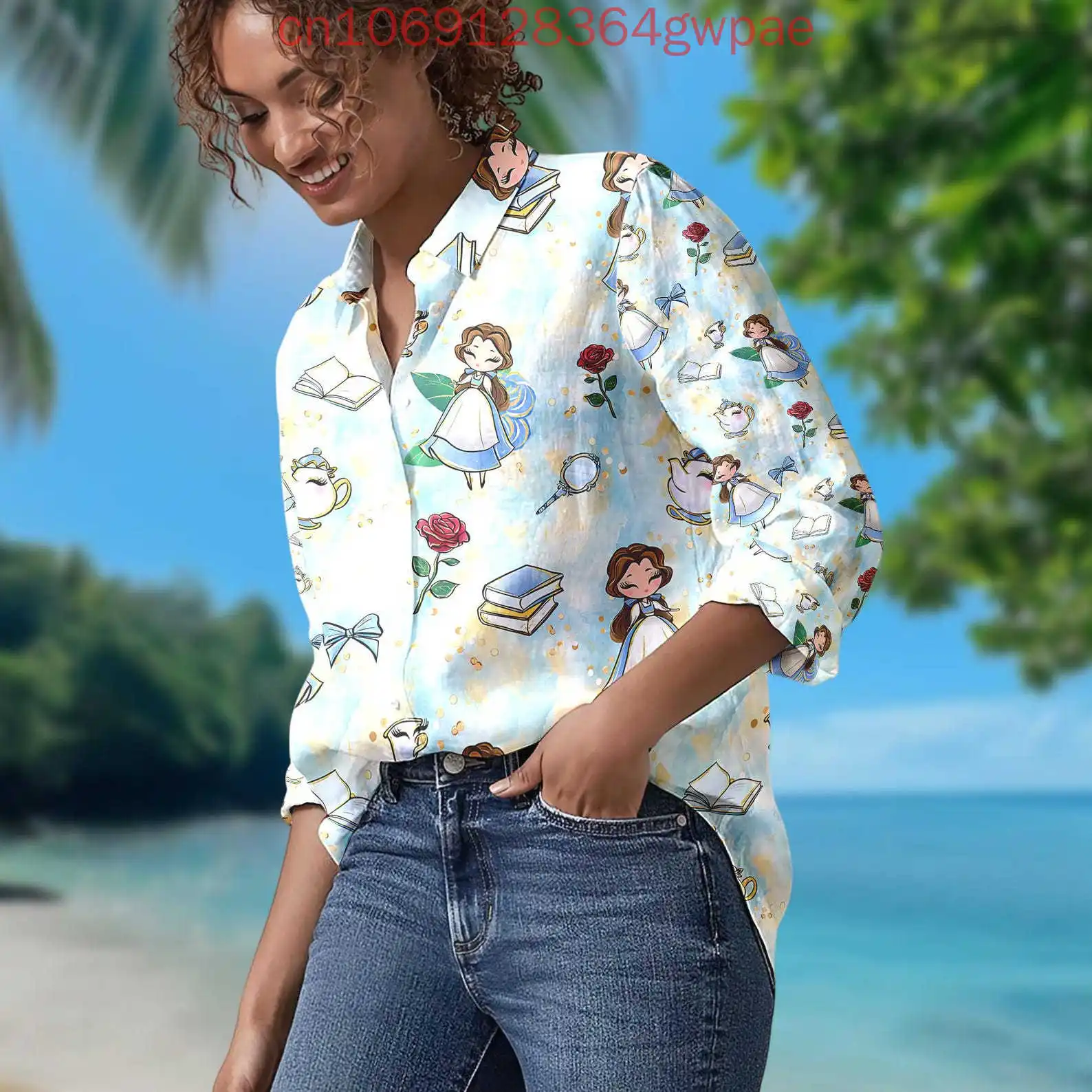 Beauty and the Beast Women's Casual Button Long Sleeve Blouses Shirt Holiday Beach Hawaiian Shirt Women Elegant Commuter Shirt
Beauty and the Beast Women's Casual Button Long Sleeve Blouses Shirt Holiday Beach Hawaiian Shirt Women Elegant Commuter Shirt