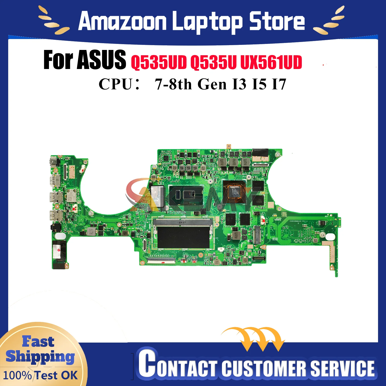 UX561UD Материнская плата для ноутбука ASUS ZenBook UX561U Q535UD UX561UA Q535U UX561UD Материнская плата с процессором I3 I5 I7 100% tests OK stk
UX561UD Материнская плата для ноутбука ASUS ZenBook UX561U Q535UD UX561UA Q535U UX561UD Материнская плата с процессором I3 I5 I7 100% tests OK stk