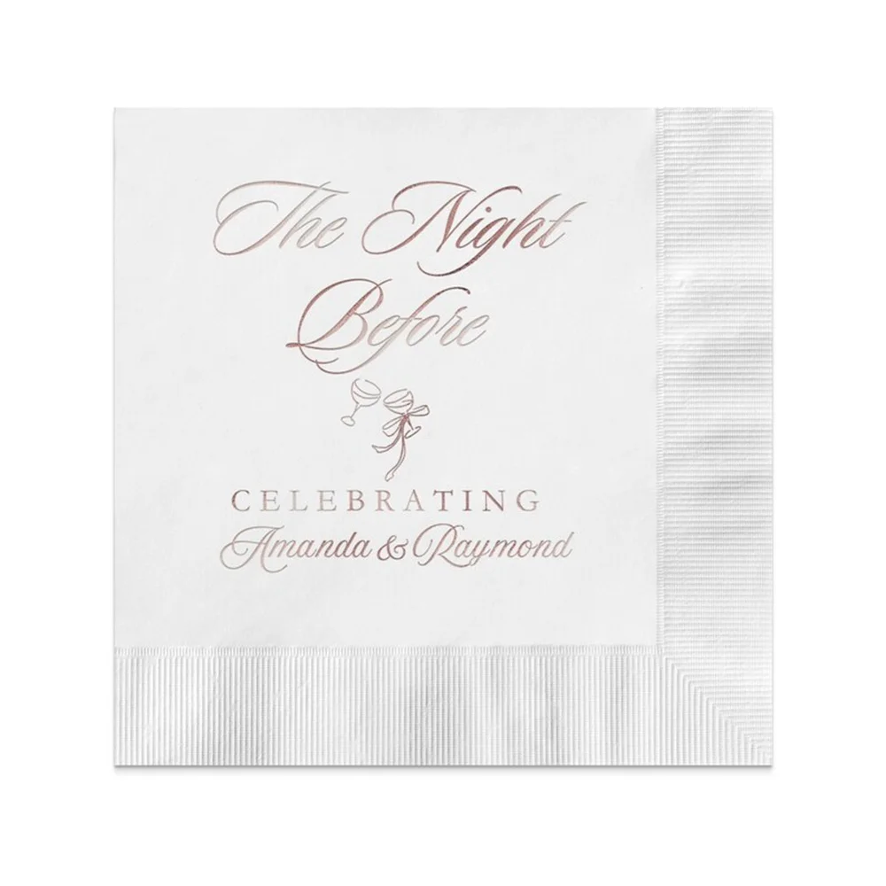 50pcs Personalized The Night Before Dinner Napkins, Rehearsal Cocktail Dinner Napkins, Rehearsal Dinner Decorations, Wedding
50pcs Personalized The Night Before Dinner Napkins, Rehearsal Cocktail Dinner Napkins, Rehearsal Dinner Decorations, Wedding