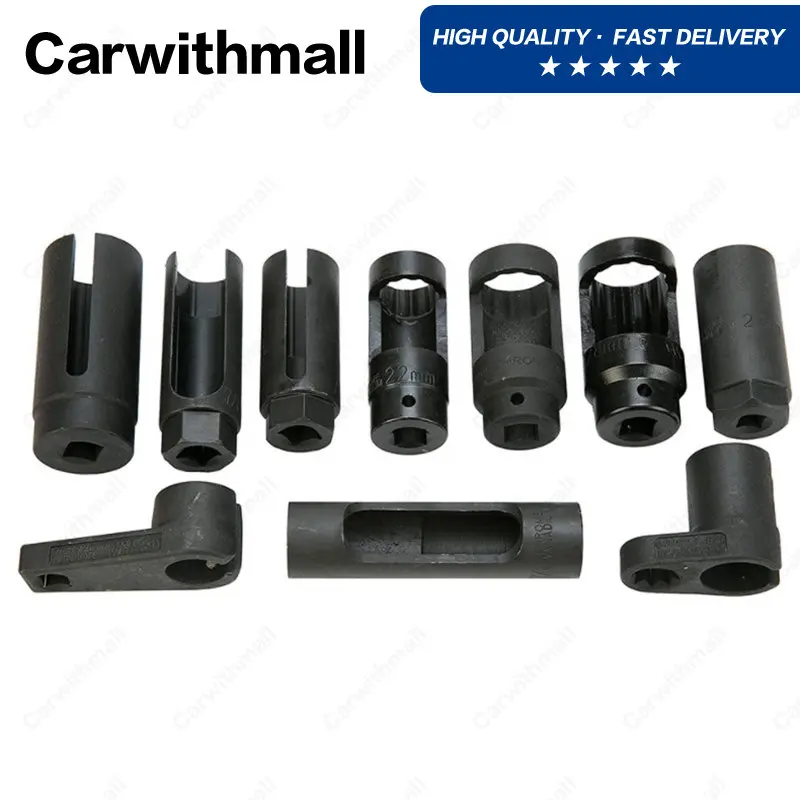 10PCS Black CR-V steel Master Sensor Socket Kit Tool O2 Oxygen Sensor Pressure Wrench Socket Removal Tool
10PCS Black CR-V steel Master Sensor Socket Kit Tool O2 Oxygen Sensor Pressure Wrench Socket Removal Tool