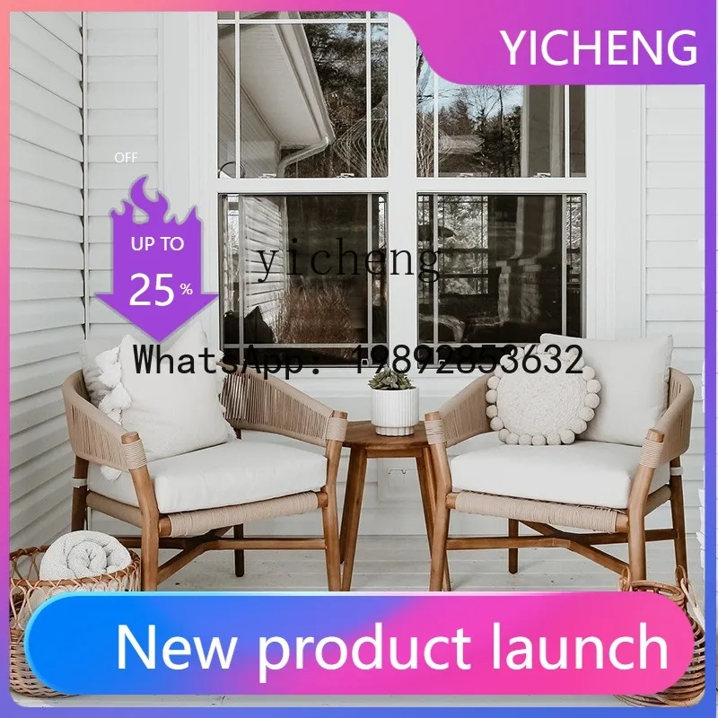 Outdoor Balcony Rattan Sofa Courtyard Terrace Leisure Waterproof and Sun Protection Solid Wood Rattan Chair Combination
Outdoor Balcony Rattan Sofa Courtyard Terrace Leisure Waterproof and Sun Protection Solid Wood Rattan Chair Combination