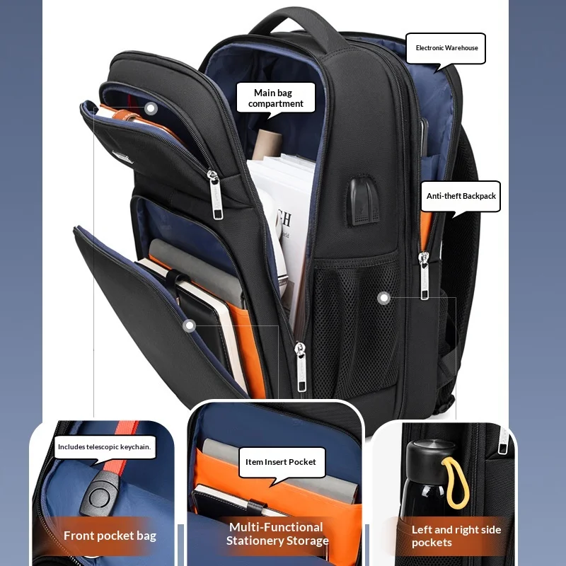 New Travel Backpack Men's Business Leisure Multi-functional Travel Bag Large Capacity Backpacks Trendy Fashion Computer Bag bags
New Travel Backpack Men's Business Leisure Multi-functional Travel Bag Large Capacity Backpacks Trendy Fashion Computer Bag bags