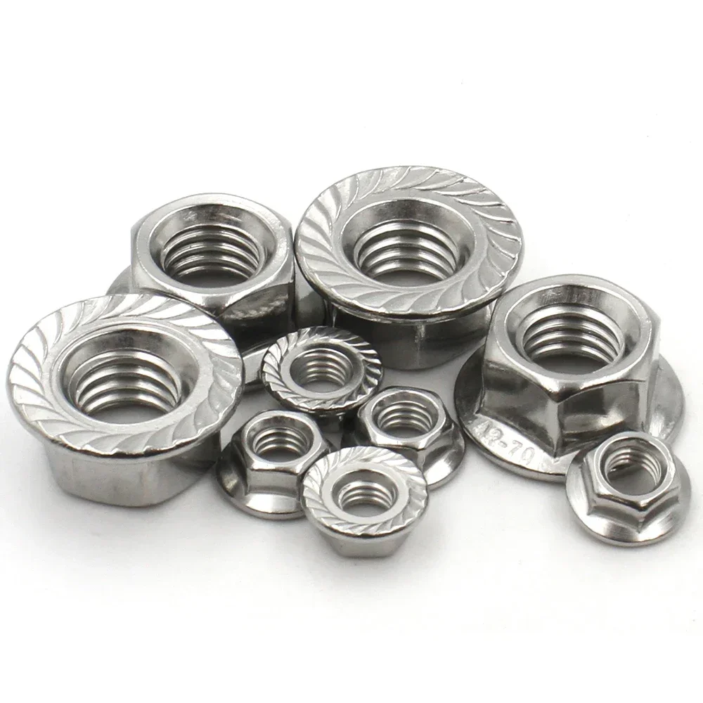 DIN6923 A2-70 304 Stainless Steel Hexagon Flange Nuts, Serrated Slip Lock Nuts M3-M20, 10pcs/Lot
DIN6923 A2-70 304 Stainless Steel Hexagon Flange Nuts, Serrated Slip Lock Nuts M3-M20, 10pcs/Lot