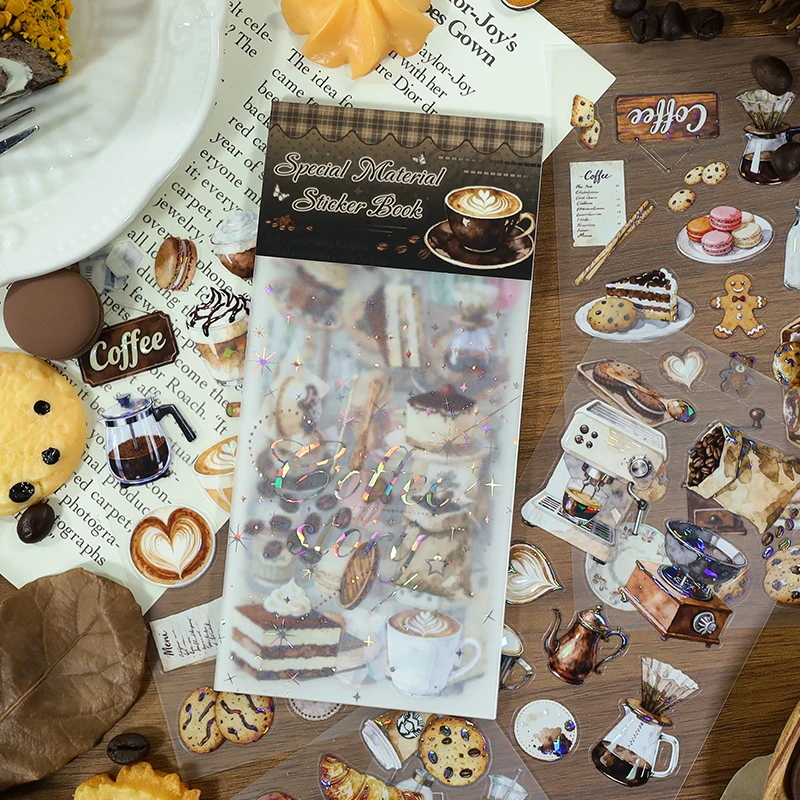 Набор из 20 листов предварительно вырезанных матовых наклеек из PET-пленки с кошками, кофе и имбирным пряником для скрапбукинга, джанк-журналов и планеров
Набор из 20 листов предварительно вырезанных матовых наклеек из PET-пленки с кошками, кофе и имбирным пряником для скрапбукинга, джанк-журналов и планеров