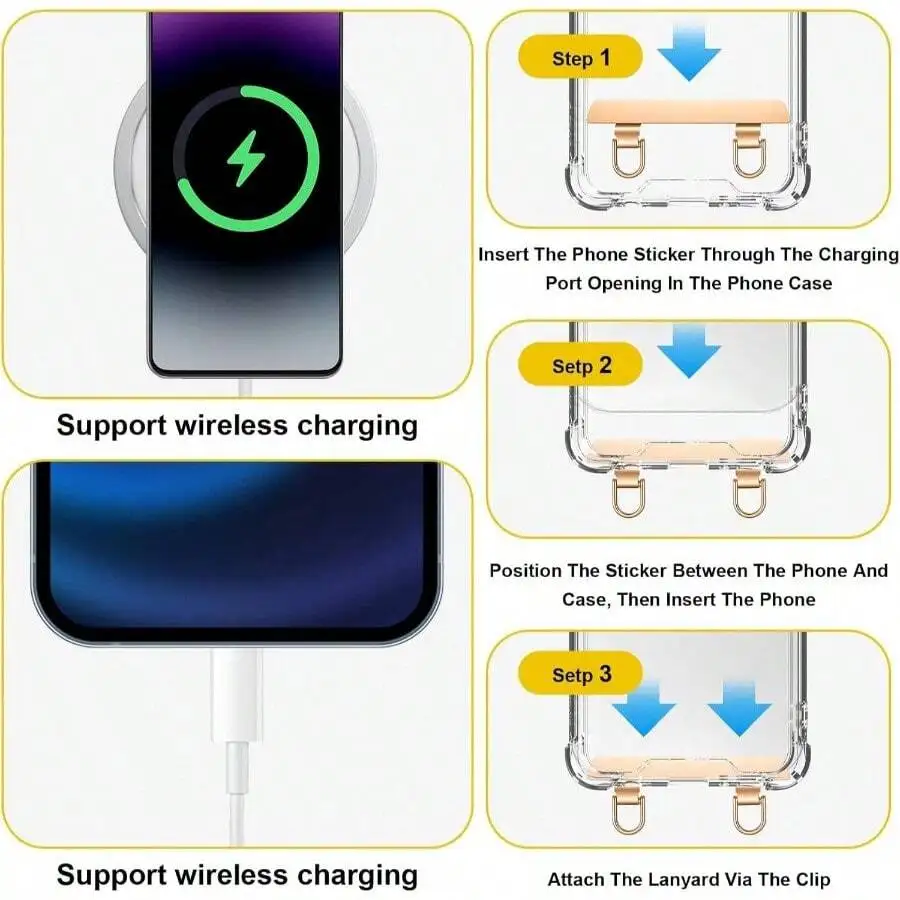 Metal Phone Tether Tab Lanyard Strap For Dual Hole Phone Case Wireless Charging Compatible
Metal Phone Tether Tab Lanyard Strap For Dual Hole Phone Case Wireless Charging Compatible