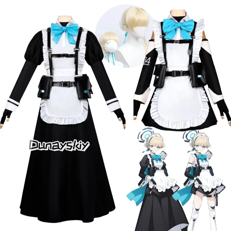 Game Anime Blue Archive Asuma Toki Cosplay Mujer Maid's Outfit Full Set Disfraz Halloween Long Dress Short Skirts Wig Bow Women
Game Anime Blue Archive Asuma Toki Cosplay Mujer Maid's Outfit Full Set Disfraz Halloween Long Dress Short Skirts Wig Bow Women