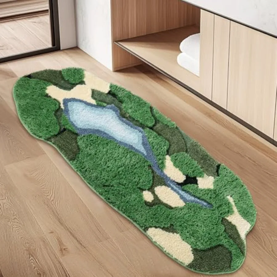 Green Long Moss Bathroom Runner Rug Bath Mat Ultra Thick Soft 3D Aesthetic Decor Cute Tufted Bath Rugs Non Slip Absorbent Washa
Green Long Moss Bathroom Runner Rug Bath Mat Ultra Thick Soft 3D Aesthetic Decor Cute Tufted Bath Rugs Non Slip Absorbent Washa