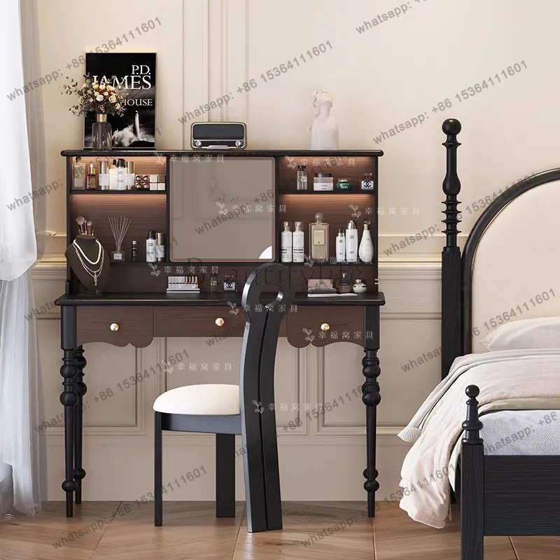 American French solid wood retro bedroom dresser storage cabinet desk integrated
American French solid wood retro bedroom dresser storage cabinet desk integrated