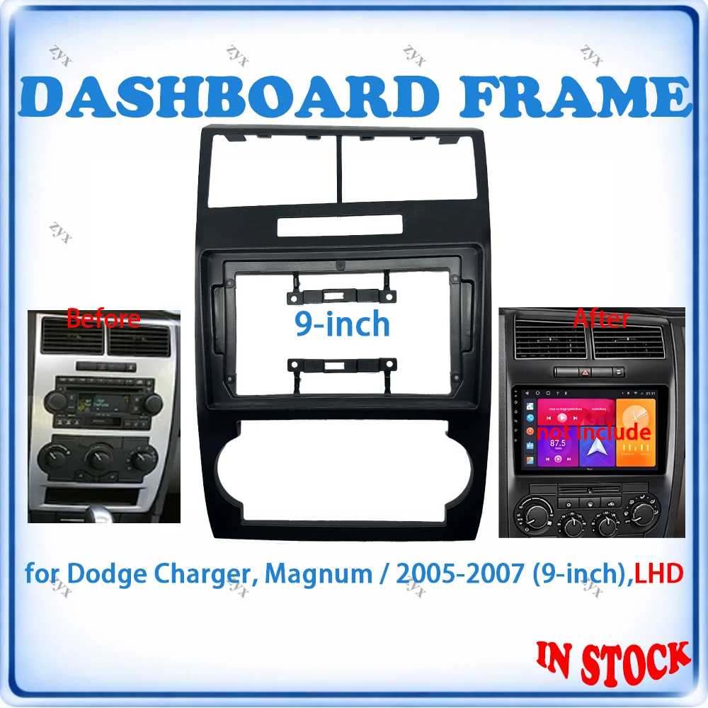 Car Radio Fascia Frame For Dodge Challenger & Magnum 2005-2007 9 inch LHD With Canbus Decoder & Wiring Harness Car Accessories
Car Radio Fascia Frame For Dodge Challenger & Magnum 2005-2007 9 inch LHD With Canbus Decoder & Wiring Harness Car Accessories