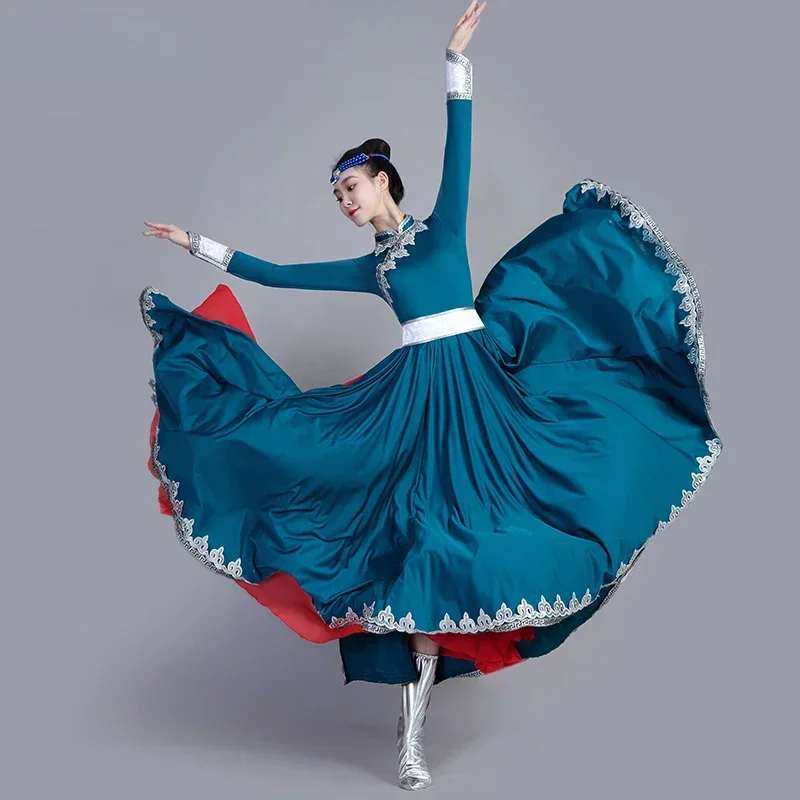 Mongolian Dance Costume Female Traditional Clothing National Style Tibetan Dance Stage Mongolian Dress Folk Dance Practice Skirt
Mongolian Dance Costume Female Traditional Clothing National Style Tibetan Dance Stage Mongolian Dress Folk Dance Practice Skirt