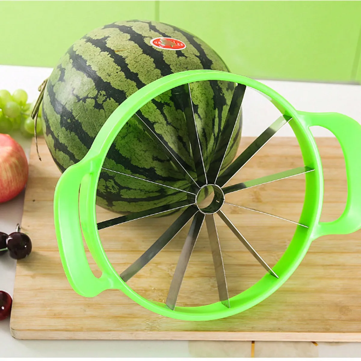 1-piece Set of High-quality Stainless Steel Watermelon Slicer - Easy To Slice Large Fruits, Non Slip Handle
1-piece Set of High-quality Stainless Steel Watermelon Slicer - Easy To Slice Large Fruits, Non Slip Handle