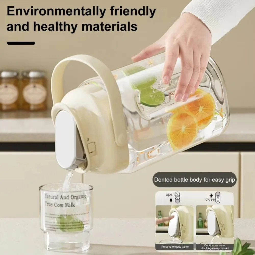 Durable Large Capacity Cold Water Kettle 360-degree Seal Multifunctional Juice Bucket with Faucet Beverage Dispenser Summer
Durable Large Capacity Cold Water Kettle 360-degree Seal Multifunctional Juice Bucket with Faucet Beverage Dispenser Summer