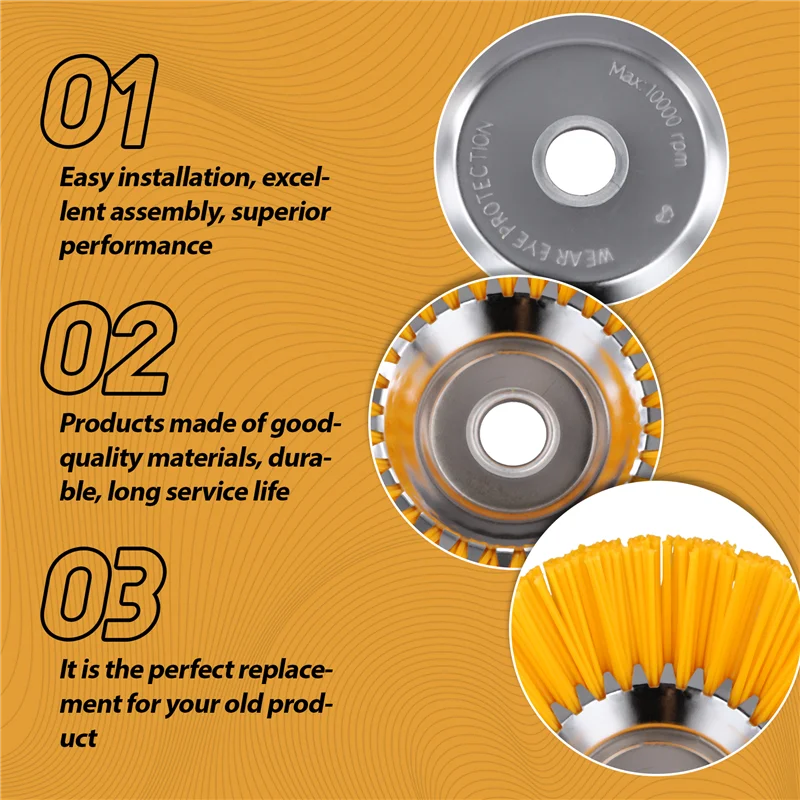 EYFL-8Inch Weed Brush Cutter Head Lawn Mower Grass Trimmer Head Nylon Wire Wheel Rotary Weed Brush For Garden Lawnmower
EYFL-8Inch Weed Brush Cutter Head Lawn Mower Grass Trimmer Head Nylon Wire Wheel Rotary Weed Brush For Garden Lawnmower