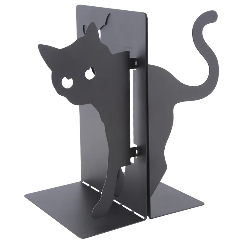 J1UL1N Design Cat Bookends - Metal Decorative Kitty Holders For Books, Magazines, Non-Slip Pads, Round Corners
J1UL1N Design Cat Bookends - Metal Decorative Kitty Holders For Books, Magazines, Non-Slip Pads, Round Corners