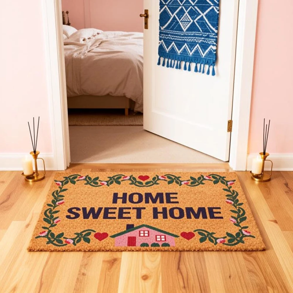 Customized Coir Doormat Home Sweet Text Heart Design Welcome Mat Rug for Company Home Indoor Outdoor Housewarming Gift
Customized Coir Doormat Home Sweet Text Heart Design Welcome Mat Rug for Company Home Indoor Outdoor Housewarming Gift
