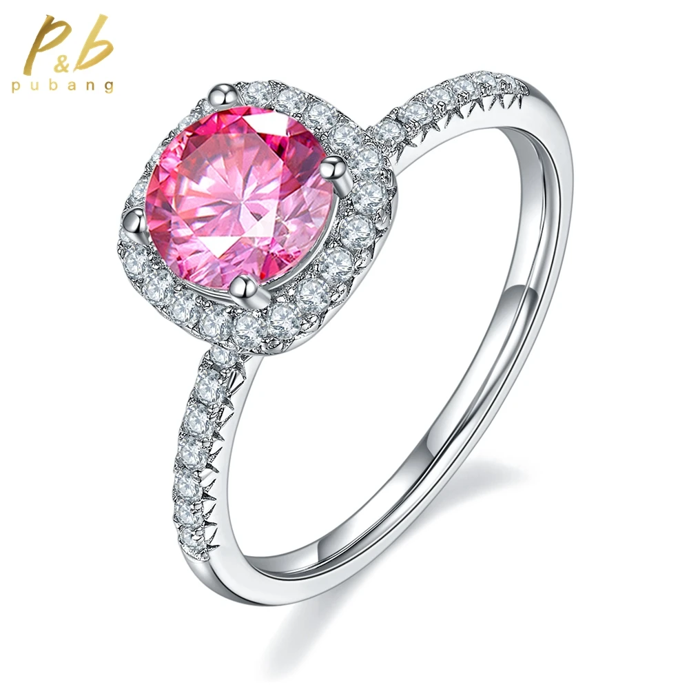 PuBang Fine Jewelry Solid 925 Sterling Silver Pink GRA Moissanite Diamond Ring for Women Anniversary Cocktail Gift Free Shipping
PuBang Fine Jewelry Solid 925 Sterling Silver Pink GRA Moissanite Diamond Ring for Women Anniversary Cocktail Gift Free Shipping