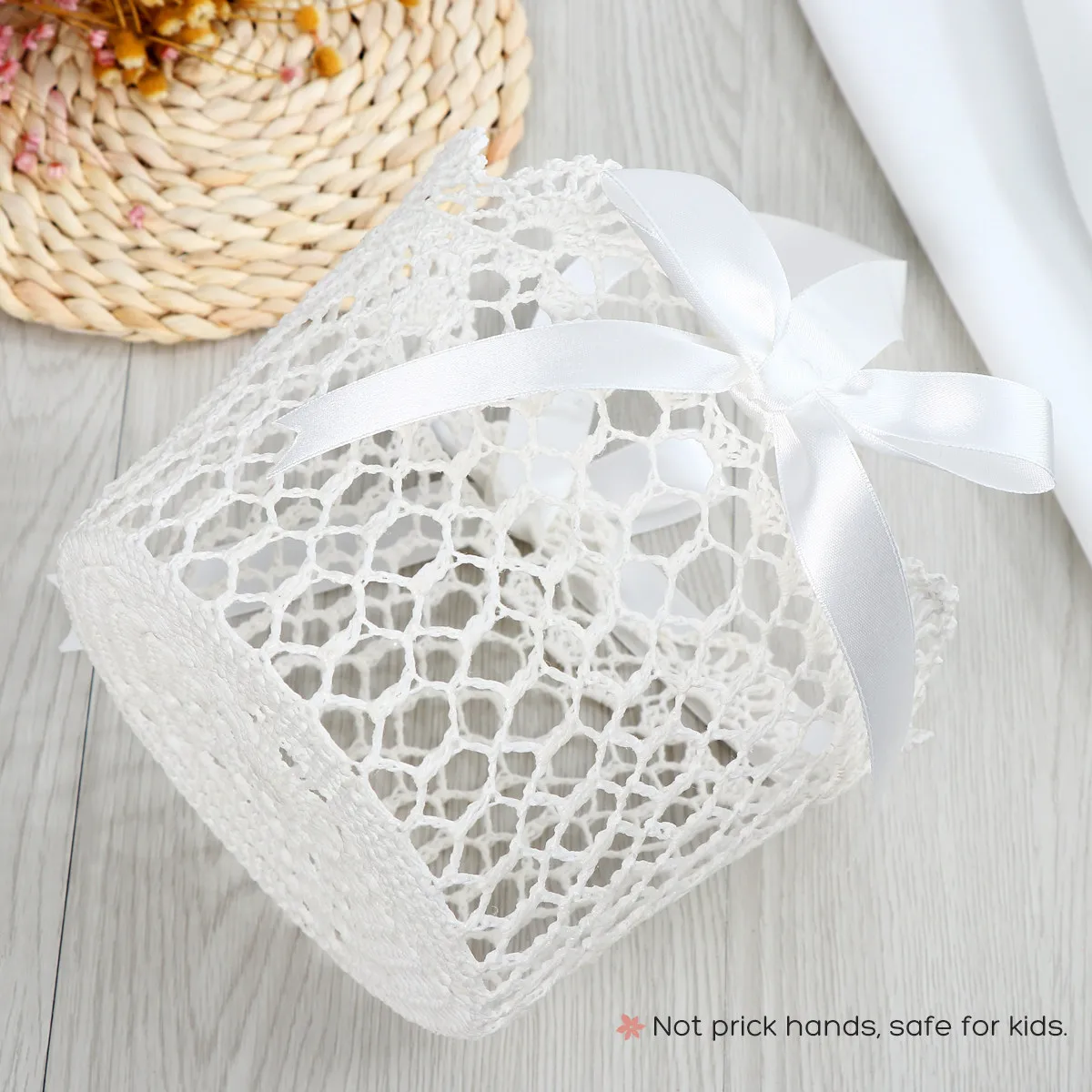 Elegant White Hand Knit Flower Girl Basket Wedding Ceremony Decoration Ideal for Flower Girls Romantic Atmosphere Enhancer with
Elegant White Hand Knit Flower Girl Basket Wedding Ceremony Decoration Ideal for Flower Girls Romantic Atmosphere Enhancer with