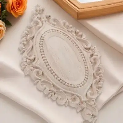 Wooden Carving Decals Carved Wood Appliques Onlays Oval Solid Cabinet Trim Decorative Craft For Home niture Decoration Frame
Wooden Carving Decals Carved Wood Appliques Onlays Oval Solid Cabinet Trim Decorative Craft For Home niture Decoration Frame