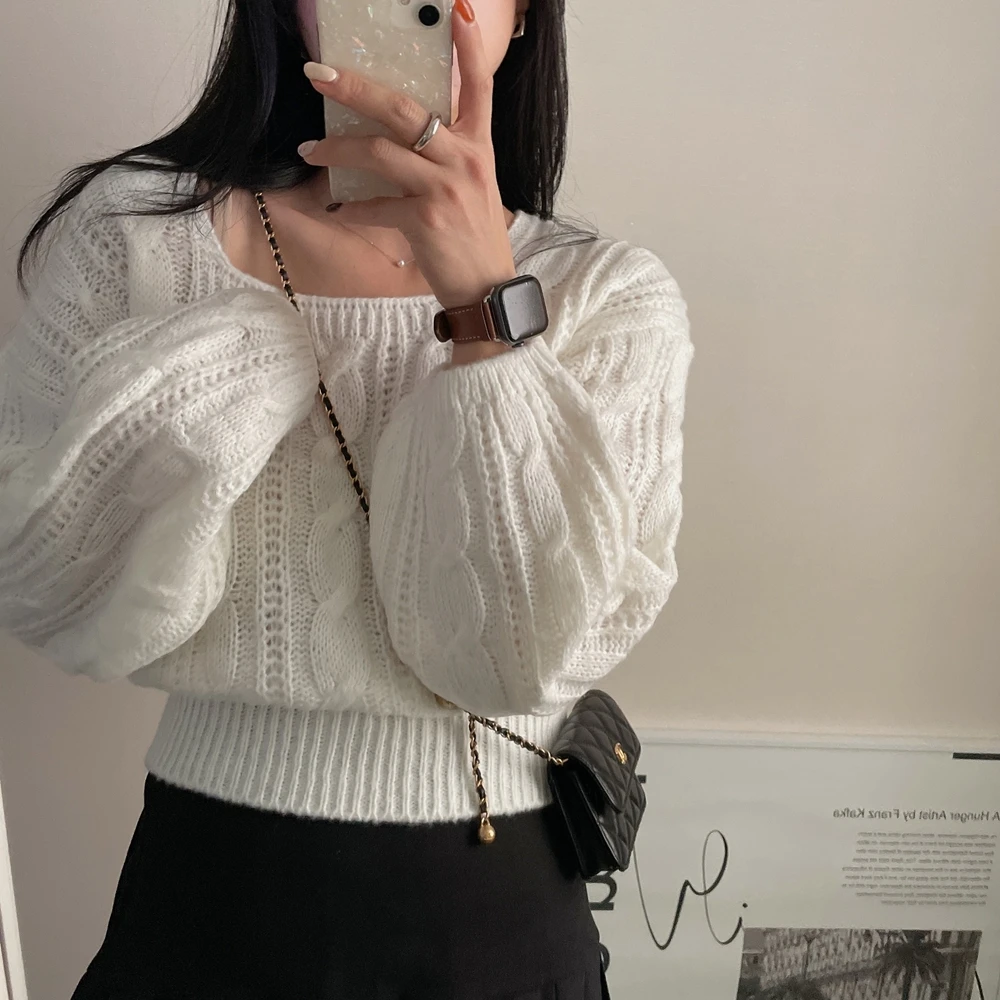 Повседневный простой джемпер, однотонный вязаный топ с длинными рукавами, элегантный пуловер, свитер с квадратным вырезом, женский осенне-зимний свободный свитер
Повседневный простой джемпер, однотонный вязаный топ с длинными рукавами, элегантный пуловер, свитер с квадратным вырезом, женский осенне-зимний свободный свитер