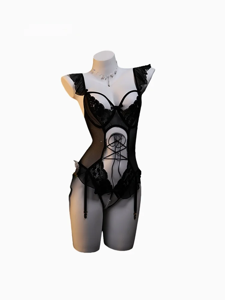Sexy Lace Hollow out Boudoir Gown Original Design Pure Desire Sle Rer Bodysuit mid Waist ort Pants Other Fabric
Sexy Lace Hollow out Boudoir Gown Original Design Pure Desire Sle Rer Bodysuit mid Waist ort Pants Other Fabric