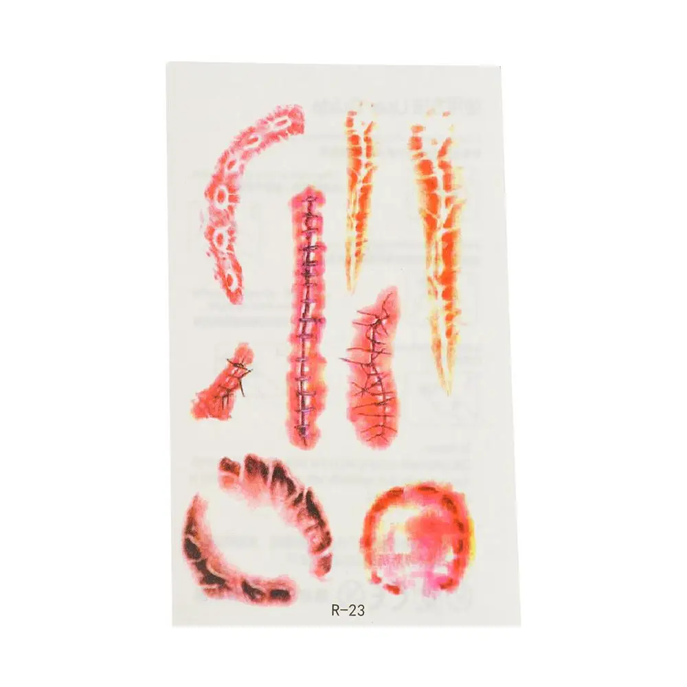Stickers Waterproof Makeup Props Blood Injury Sticker Temporary Tattoos Stickers Water Transfer Slider Halloween Horror Scars
Stickers Waterproof Makeup Props Blood Injury Sticker Temporary Tattoos Stickers Water Transfer Slider Halloween Horror Scars