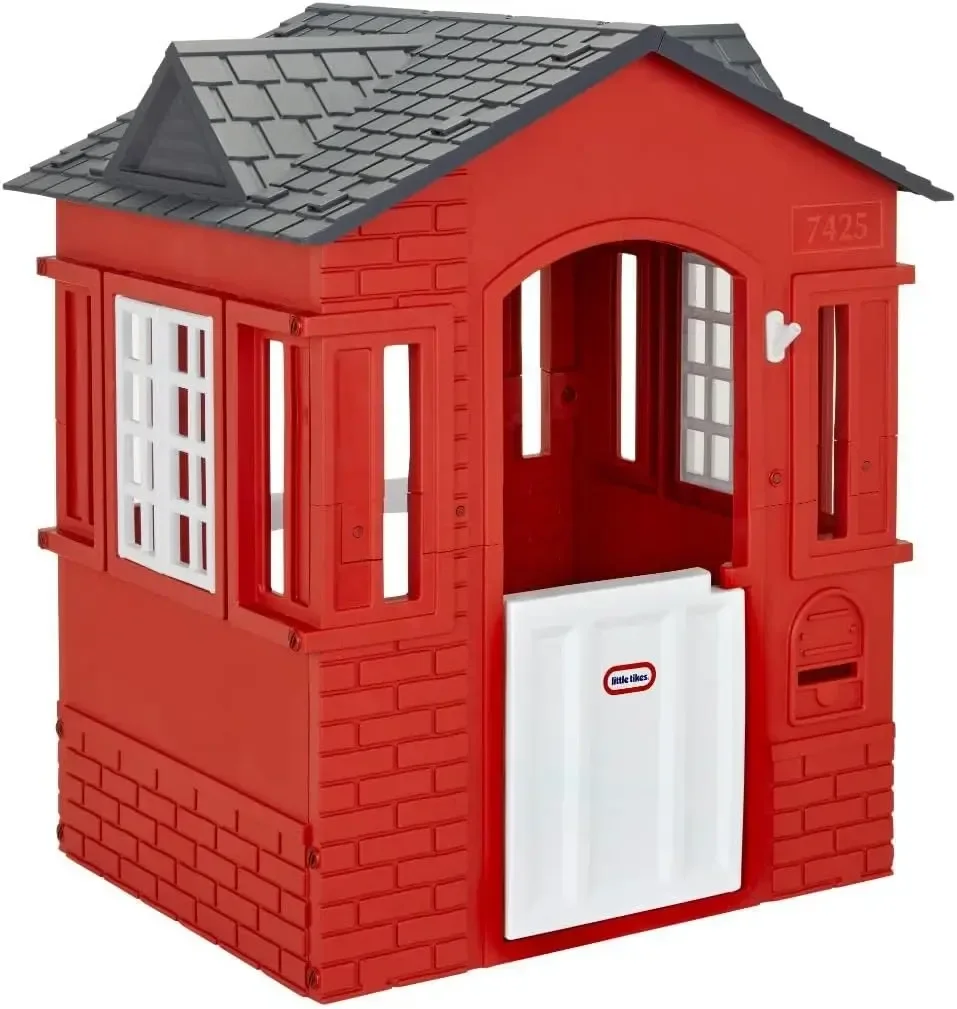 Cape Cottage Playhouse with Working Door, Windows, and Shutters - Red| For Kids 2-6 Years Old
Cape Cottage Playhouse with Working Door, Windows, and Shutters - Red| For Kids 2-6 Years Old