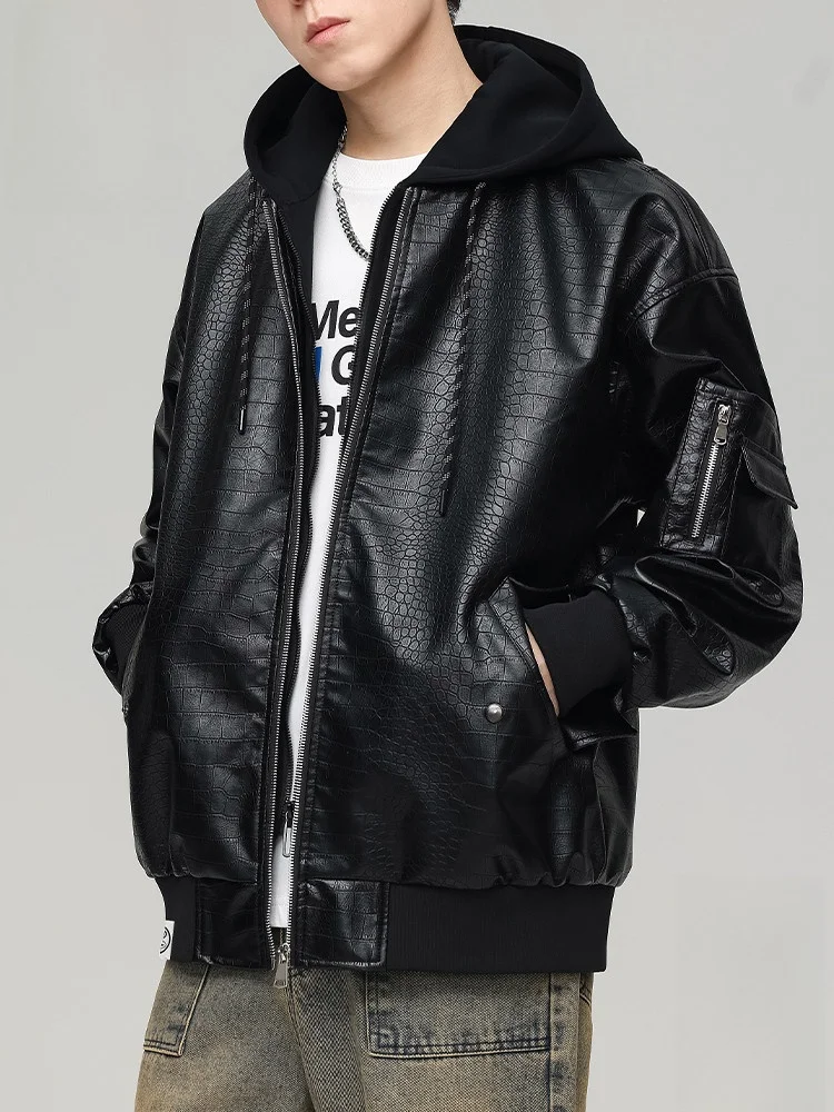 PaulFrank Monkey Hooded Leather Jaet Men's Casual Sle American Cool Spring Autumn Outerwear Polyester Long Sve Zipper
PaulFrank Monkey Hooded Leather Jaet Men's Casual Sle American Cool Spring Autumn Outerwear Polyester Long Sve Zipper