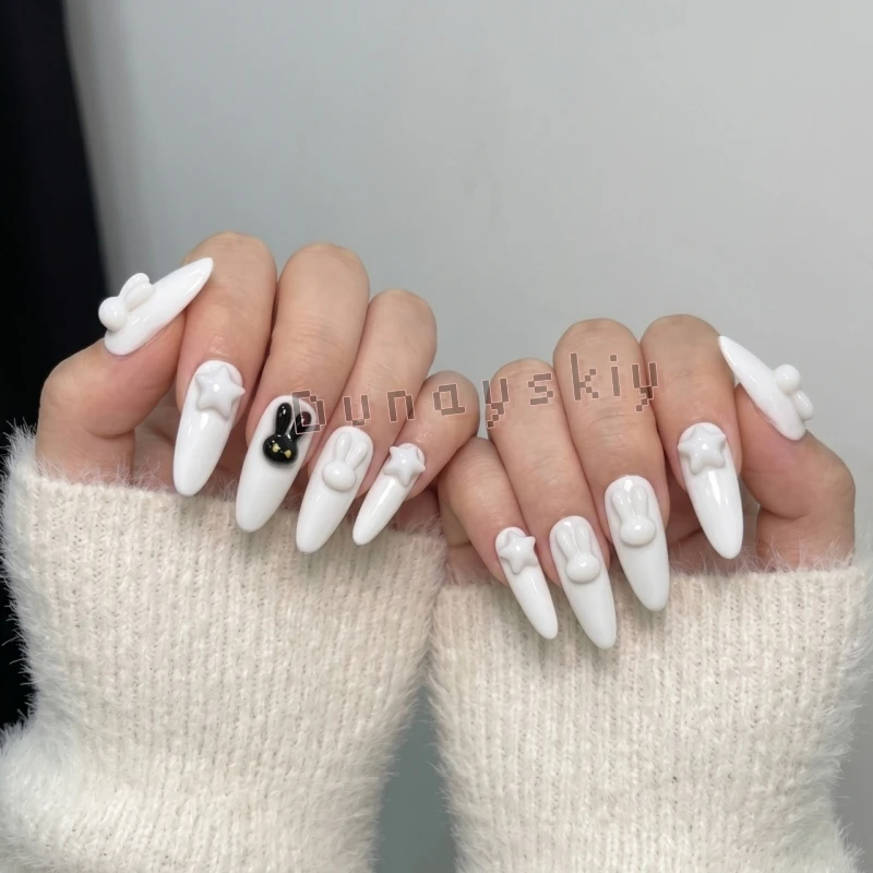 White Rabbit Pattern Relief Nail Art Blanc Fortune Anime Godss OfVctory Lucky Express Cosplay Handmade Press On Nails Cosplay
White Rabbit Pattern Relief Nail Art Blanc Fortune Anime Godss OfVctory Lucky Express Cosplay Handmade Press On Nails Cosplay