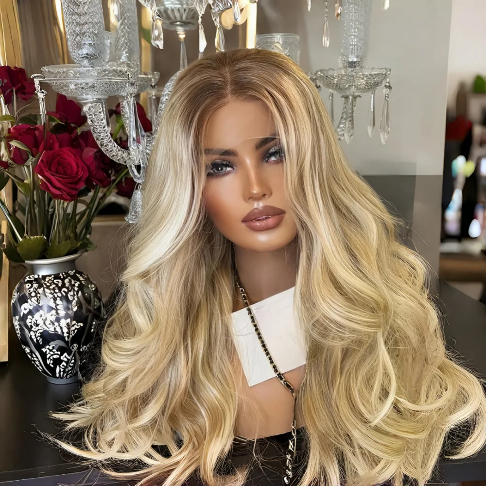 100%Human Hair Wig | Soft Ombre Blond Wave 150 Density | 13x4 Lace Front with Baby Hair Pre-Plucked | Easy Care for Natural Look
100%Human Hair Wig | Soft Ombre Blond Wave 150 Density | 13x4 Lace Front with Baby Hair Pre-Plucked | Easy Care for Natural Look