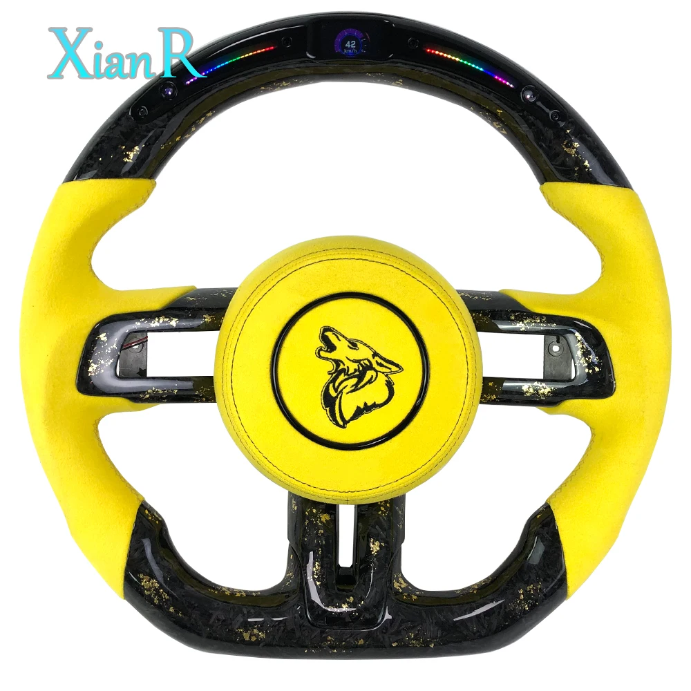 Изготовленный на заказ светодиодный желтый кованый руль из углеродного волокна с вышивкой логотипа для Ford Mustang GT 2015-2023, автомобильный руль
Изготовленный на заказ светодиодный желтый кованый руль из углеродного волокна с вышивкой логотипа для Ford Mustang GT 2015-2023, автомобильный руль