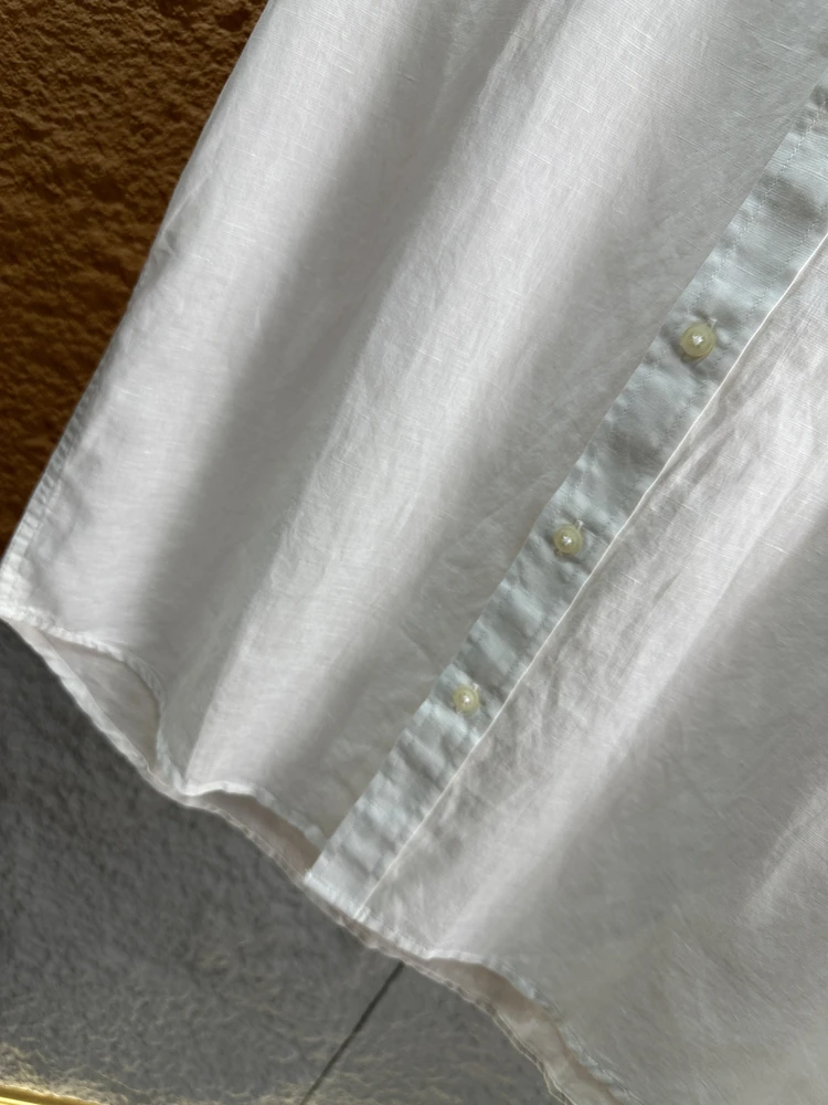 Мужская летняя рубашка из льна и хлопка, дышащая, повседневная, с коротким рукавом, модная, в городском стиле, приталенного кроя, для ношения в любое время года
Мужская летняя рубашка из льна и хлопка, дышащая, повседневная, с коротким рукавом, модная, в городском стиле, приталенного кроя, для ношения в любое время года