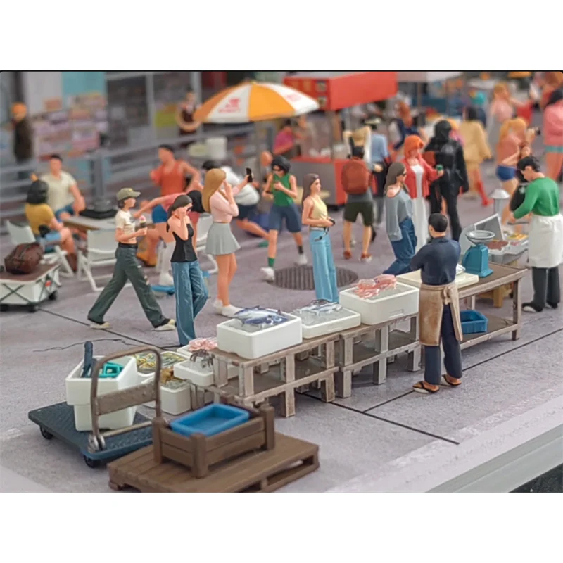 1/64 Scale Painted Miniature Street View of Seafood Market Various Fish Model DIY Figure Scene Accessory Working Men Display
1/64 Scale Painted Miniature Street View of Seafood Market Various Fish Model DIY Figure Scene Accessory Working Men Display