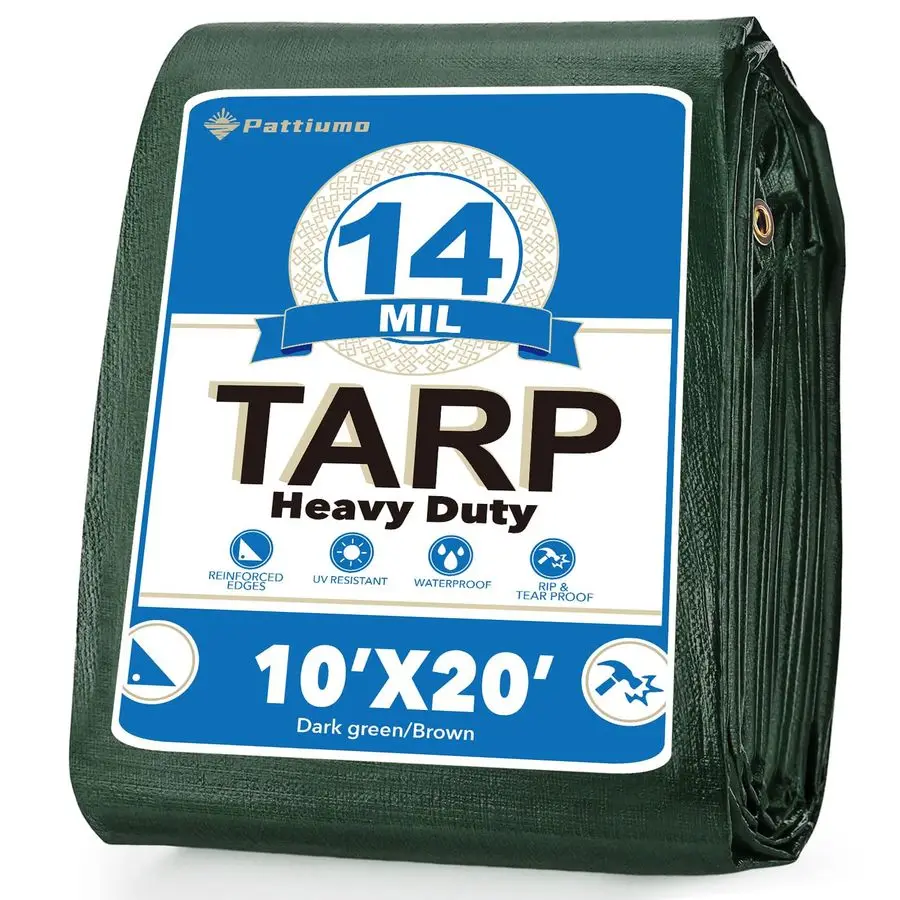 Tarp Waterproof 10 X 20 FT 14 Mil Heavy Duty Tarp Multipurpose Tarps Heavy Duty Waterproof Protective Cover UV All Weather Resi
Tarp Waterproof 10 X 20 FT 14 Mil Heavy Duty Tarp Multipurpose Tarps Heavy Duty Waterproof Protective Cover UV All Weather Resi