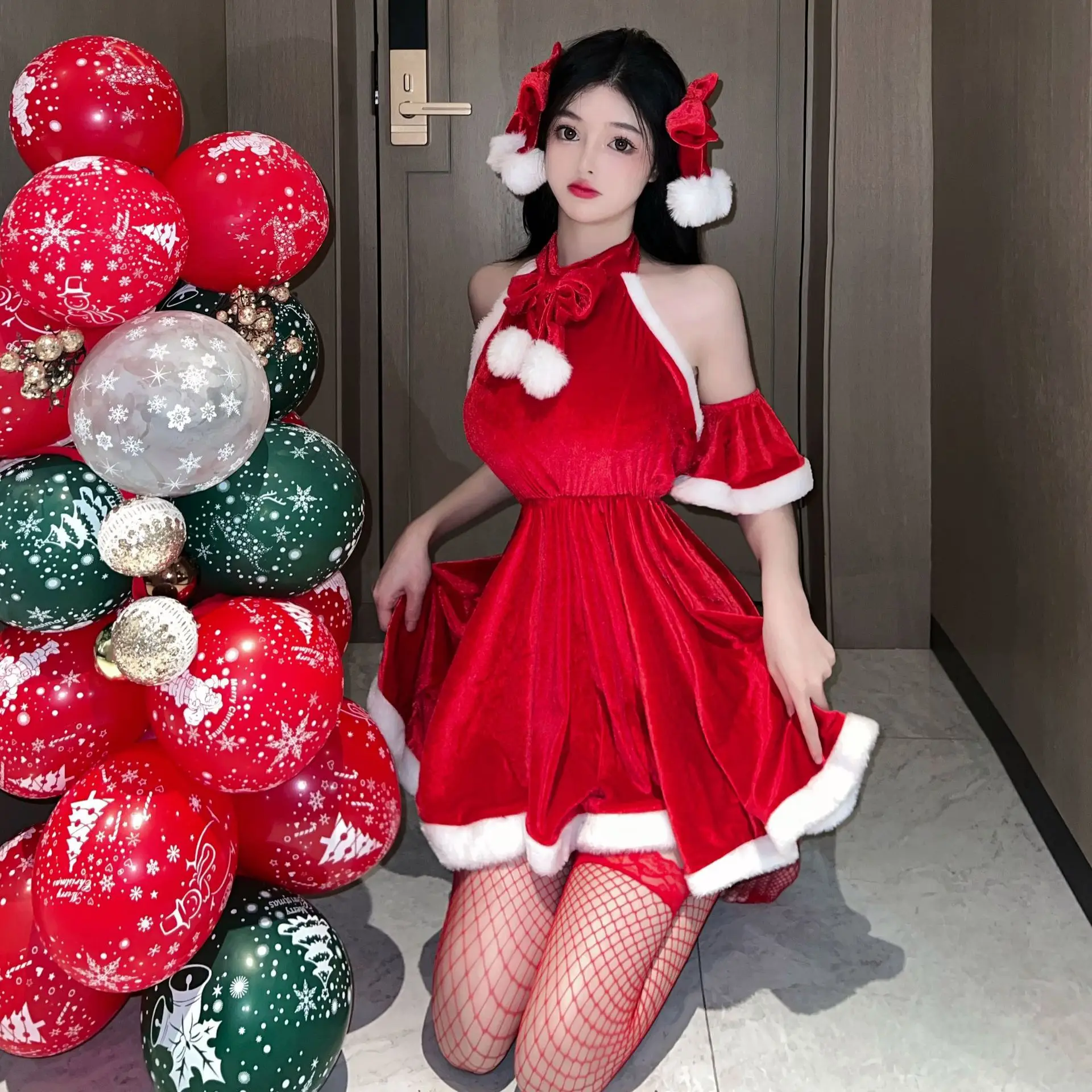 Adult Autumn Winter Sweet Christmas Cosplay Red Plush Dress Suit Sexy Party Mini Dress Female Kawaii New Year Cute Fancy Dress
Adult Autumn Winter Sweet Christmas Cosplay Red Plush Dress Suit Sexy Party Mini Dress Female Kawaii New Year Cute Fancy Dress