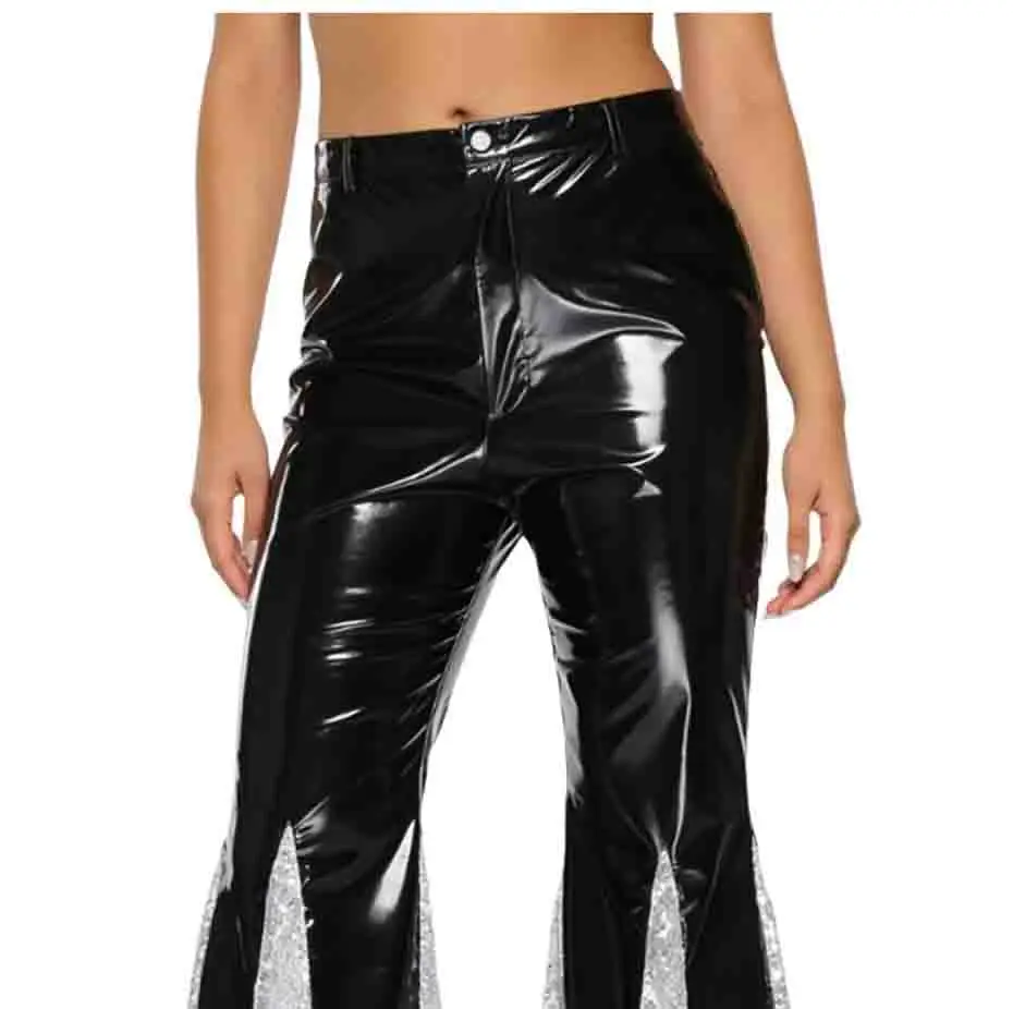 Women Fashion Metallic 70s Disco Hippie Jazz Waltz Vintage Party Dance Pants Sequins Bell Bottoms Stage Performance Flared Pants
Women Fashion Metallic 70s Disco Hippie Jazz Waltz Vintage Party Dance Pants Sequins Bell Bottoms Stage Performance Flared Pants