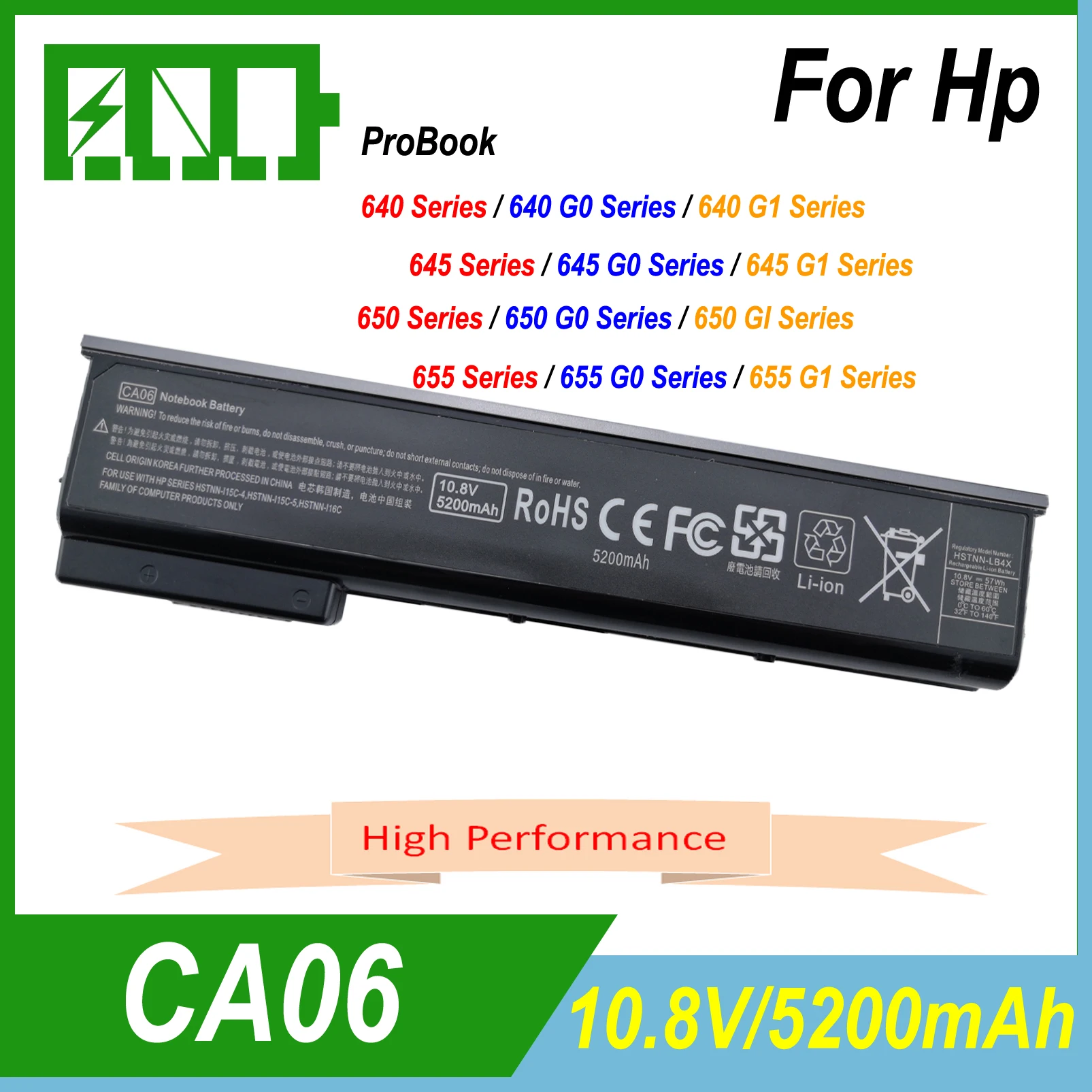 CA06 CA06XL Laptop Battery HP ProBook 650 CA06 640 645 650 655 G1 G0 CA09 CA06XL HSTNN-I16C HSTNN-DB4Y HSTNN-LB4Y HSTNN-LB4X
CA06 CA06XL Laptop Battery HP ProBook 650 CA06 640 645 650 655 G1 G0 CA09 CA06XL HSTNN-I16C HSTNN-DB4Y HSTNN-LB4Y HSTNN-LB4X