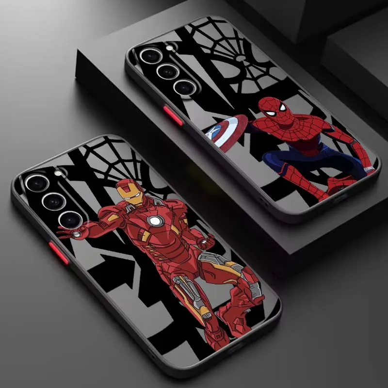 Iron Man Spider Man For Samsung Galaxy S25 S24 S23 S22 S21 S20 S10 S9 Ultra Plus FE 5G Frosted Translucent Phone Case
Iron Man Spider Man For Samsung Galaxy S25 S24 S23 S22 S21 S20 S10 S9 Ultra Plus FE 5G Frosted Translucent Phone Case