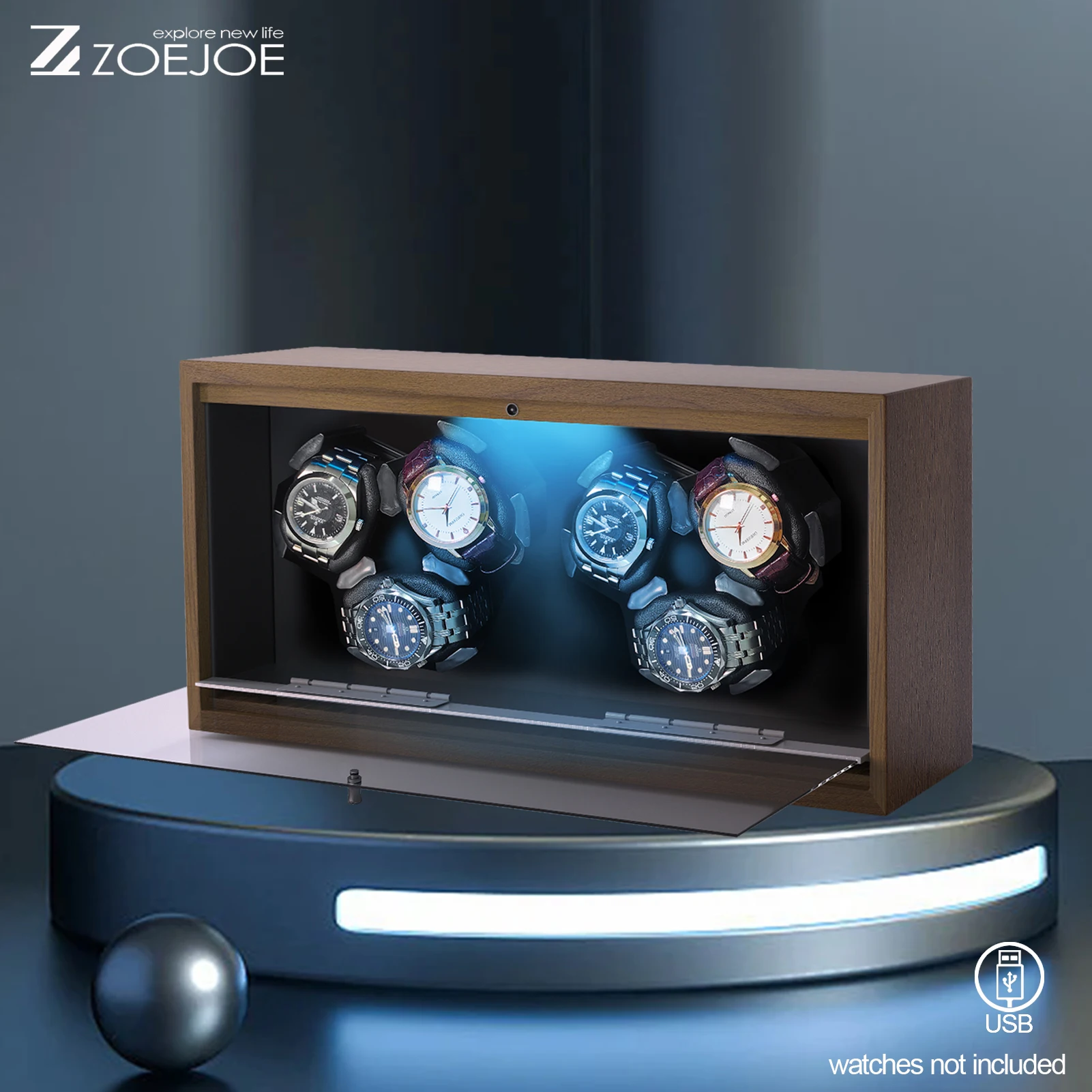 ZOEJOE 6 Slots Automatic Watch Winders USB Cable Low Noise Watch Storage Box With Light Birthday Gifts For Friends
ZOEJOE 6 Slots Automatic Watch Winders USB Cable Low Noise Watch Storage Box With Light Birthday Gifts For Friends