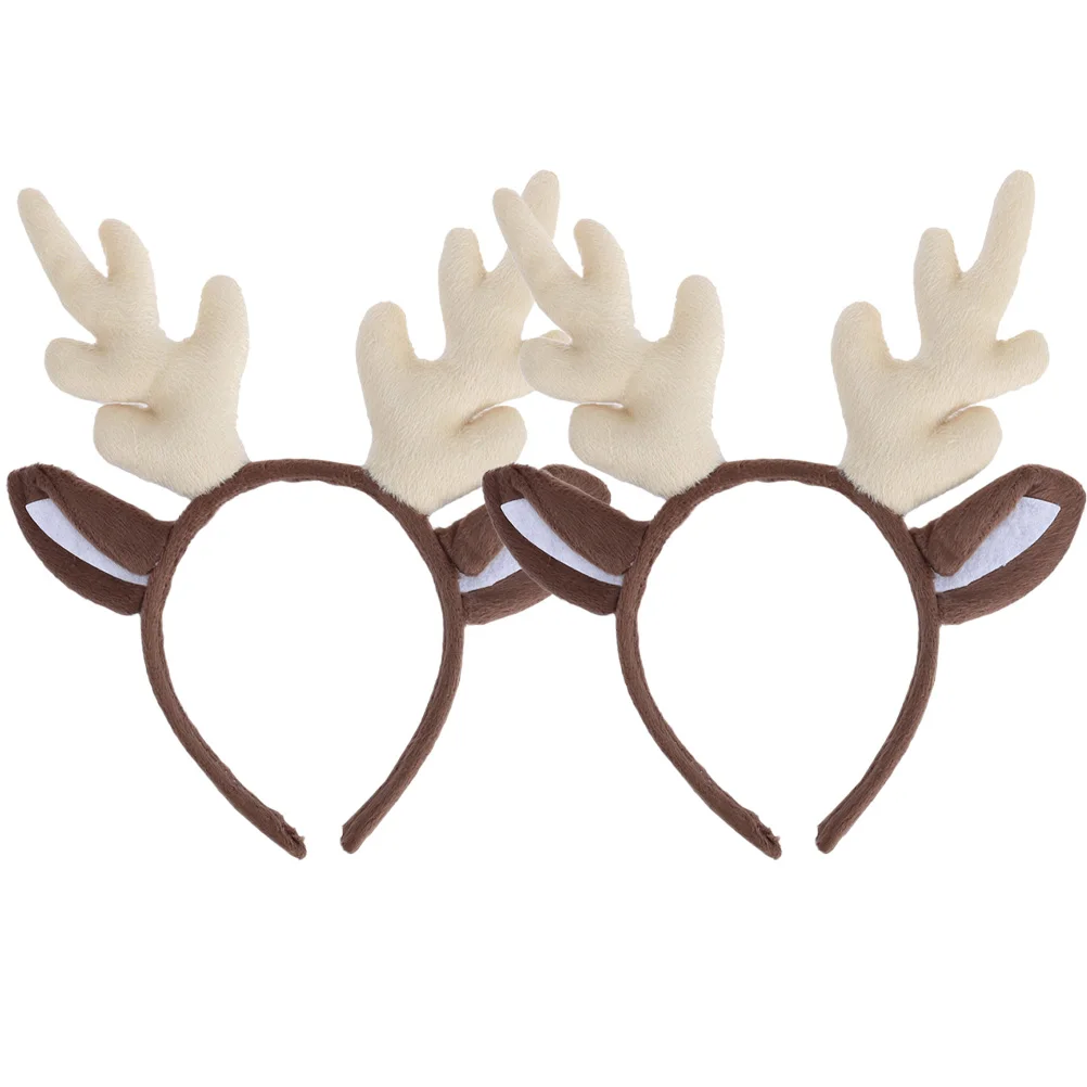 2pcs Reindeer Antler Headband Christmas Xmas Themed Hairband Skin-Friendly Lightweight Costume Accessory Party Supplies 
2pcs Reindeer Antler Headband Christmas Xmas Themed Hairband Skin-Friendly Lightweight Costume Accessory Party Supplies