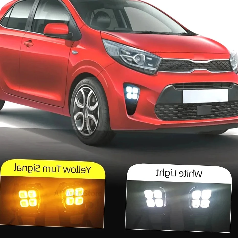 1 Pair LED Fog Lights DRL LED headlight Daytime Running Light Front Bumper Lamp Assembly For Kia Picanto 2017 2018 2019 202
1 Pair LED Fog Lights DRL LED headlight Daytime Running Light Front Bumper Lamp Assembly For Kia Picanto 2017 2018 2019 202