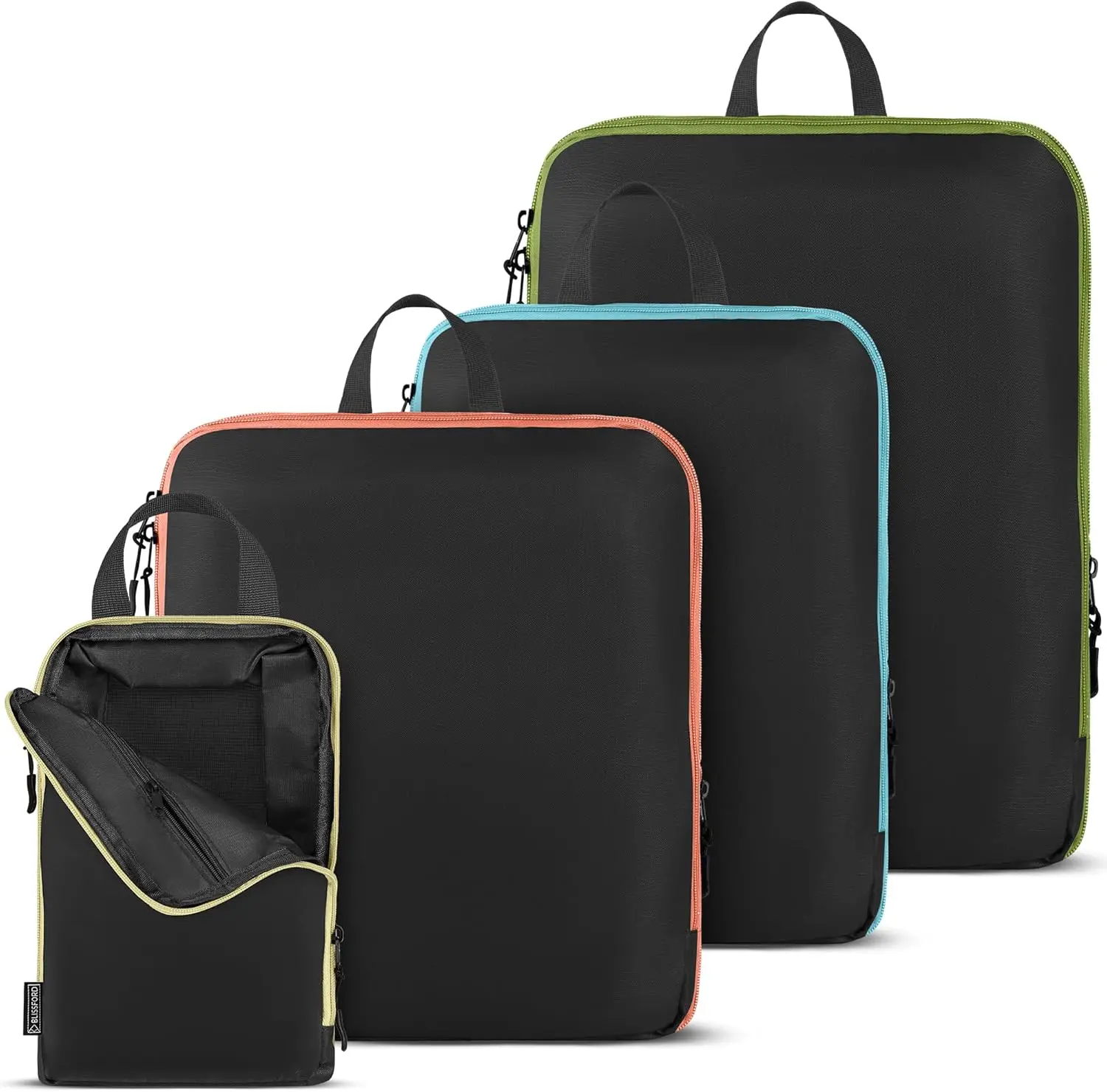 Compression 4 Set/6 Set Packing Cubes for Carry on Suitcase, Organizer Bags Set
Compression 4 Set/6 Set Packing Cubes for Carry on Suitcase, Organizer Bags Set