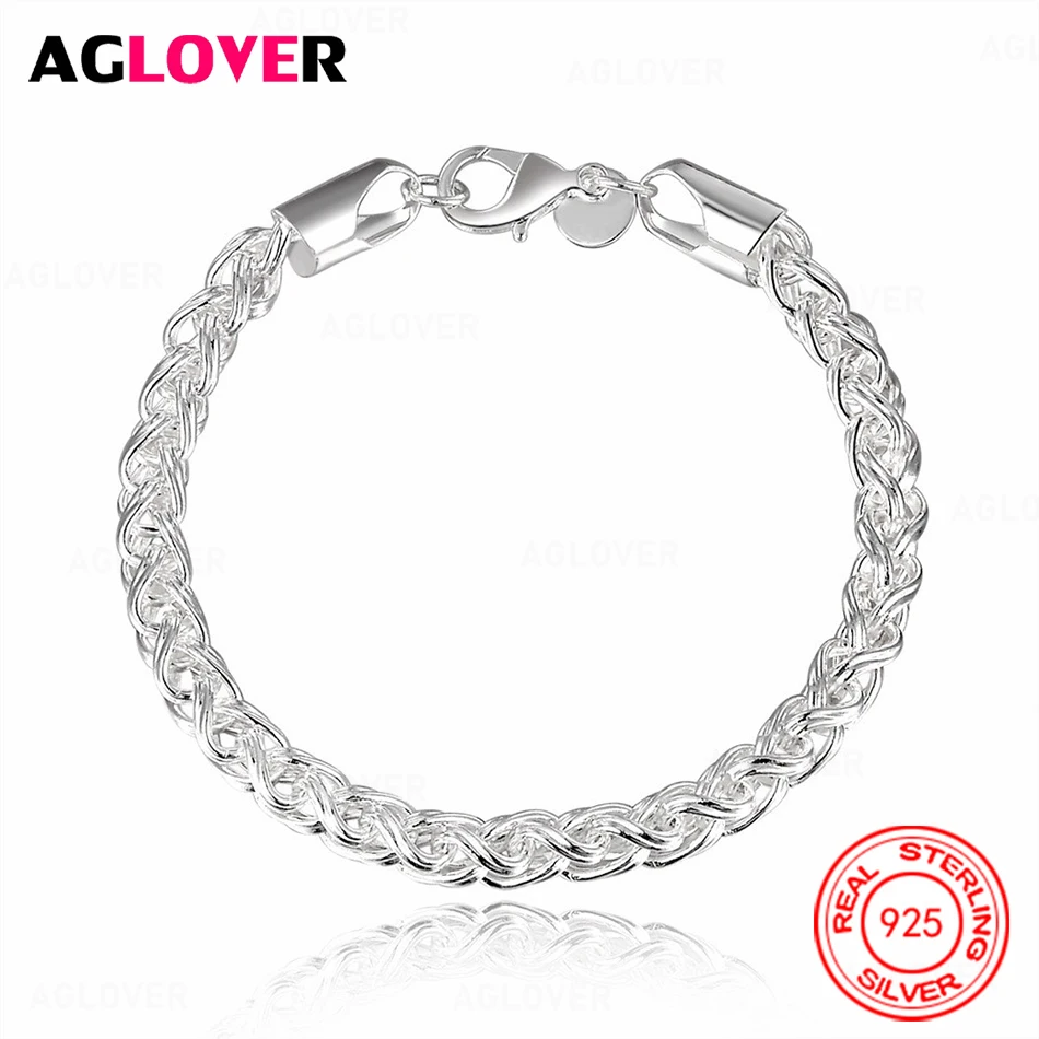 AGLOVER 925 Sterling Silver Twisted Lantern Bracelet Exquisite Fashion Women Holiday Gift Jewelry
AGLOVER 925 Sterling Silver Twisted Lantern Bracelet Exquisite Fashion Women Holiday Gift Jewelry