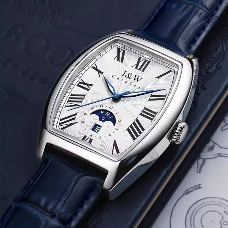 КАРНАВАЛ I&W механические деловые часы для мужчин, брендовые роскошные автоматические наручные часы с механизмом MIYOTA, водонепроницаемые мужские часы Montre Homme
КАРНАВАЛ I&W механические деловые часы для мужчин, брендовые роскошные автоматические наручные часы с механизмом MIYOTA, водонепроницаемые мужские часы Montre Homme