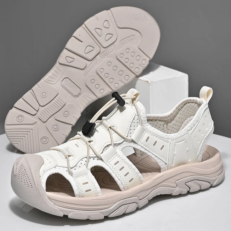 Genuine leather big size 46 Summer New style antislip Beach sandals outdoor casual men's shoes Soft base slippers Woman comfort
Genuine leather big size 46 Summer New style antislip Beach sandals outdoor casual men's shoes Soft base slippers Woman comfort
