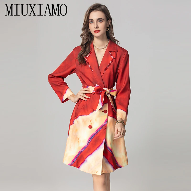 MIUXIMAO 2024, осенне-зимняя элегантная женская роскошная куртка с бриллиантами, модное пальто, красные модные тонкие куртки для женщин с поясом
MIUXIMAO 2024, осенне-зимняя элегантная женская роскошная куртка с бриллиантами, модное пальто, красные модные тонкие куртки для женщин с поясом