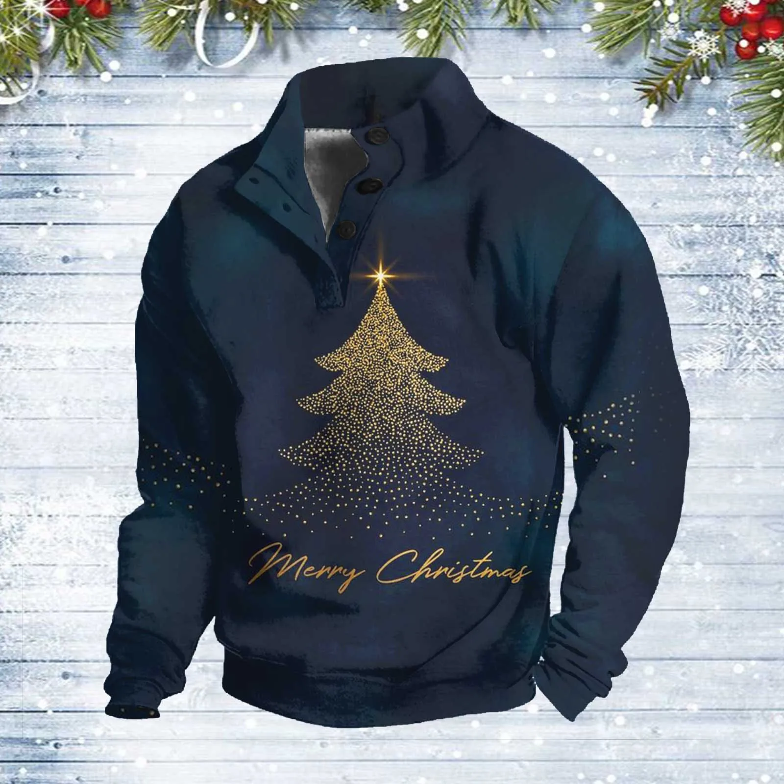 Mens Autumn And Winter Christmas Half Cardigan Hooded Sweatshirt Christmas Holiday Style Layered Retro Outdoor Casual
Mens Autumn And Winter Christmas Half Cardigan Hooded Sweatshirt Christmas Holiday Style Layered Retro Outdoor Casual