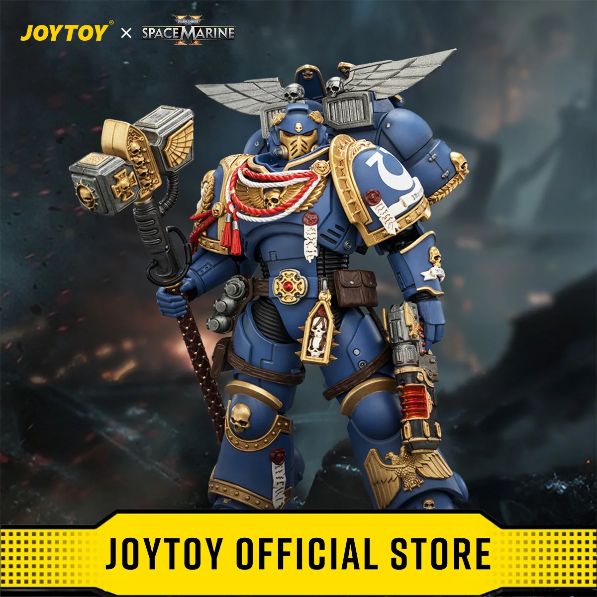 JOYTOY Warhammer 40,000 1/18 Action Figures Game Edition Ultramarines Assault Intercessor with Jump Pack, Thunderhammer
JOYTOY Warhammer 40,000 1/18 Action Figures Game Edition Ultramarines Assault Intercessor with Jump Pack, Thunderhammer