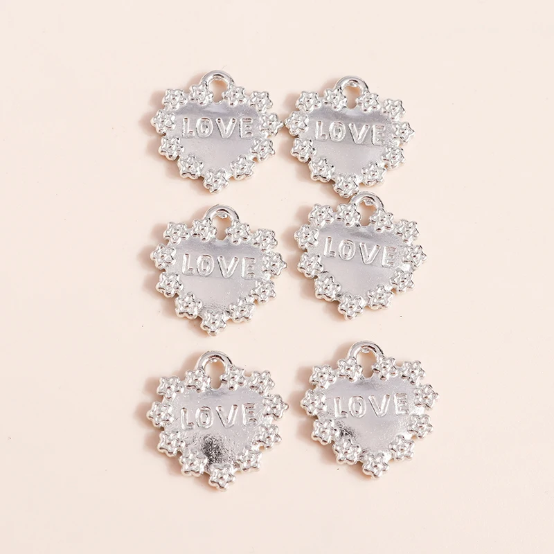 20pcs 16x16mm Cute Alloy Love Heart Charms Pendants for Jewelry Making Drop Earrings Necklaces Bracelets DIY Crafts Accessories
20pcs 16x16mm Cute Alloy Love Heart Charms Pendants for Jewelry Making Drop Earrings Necklaces Bracelets DIY Crafts Accessories