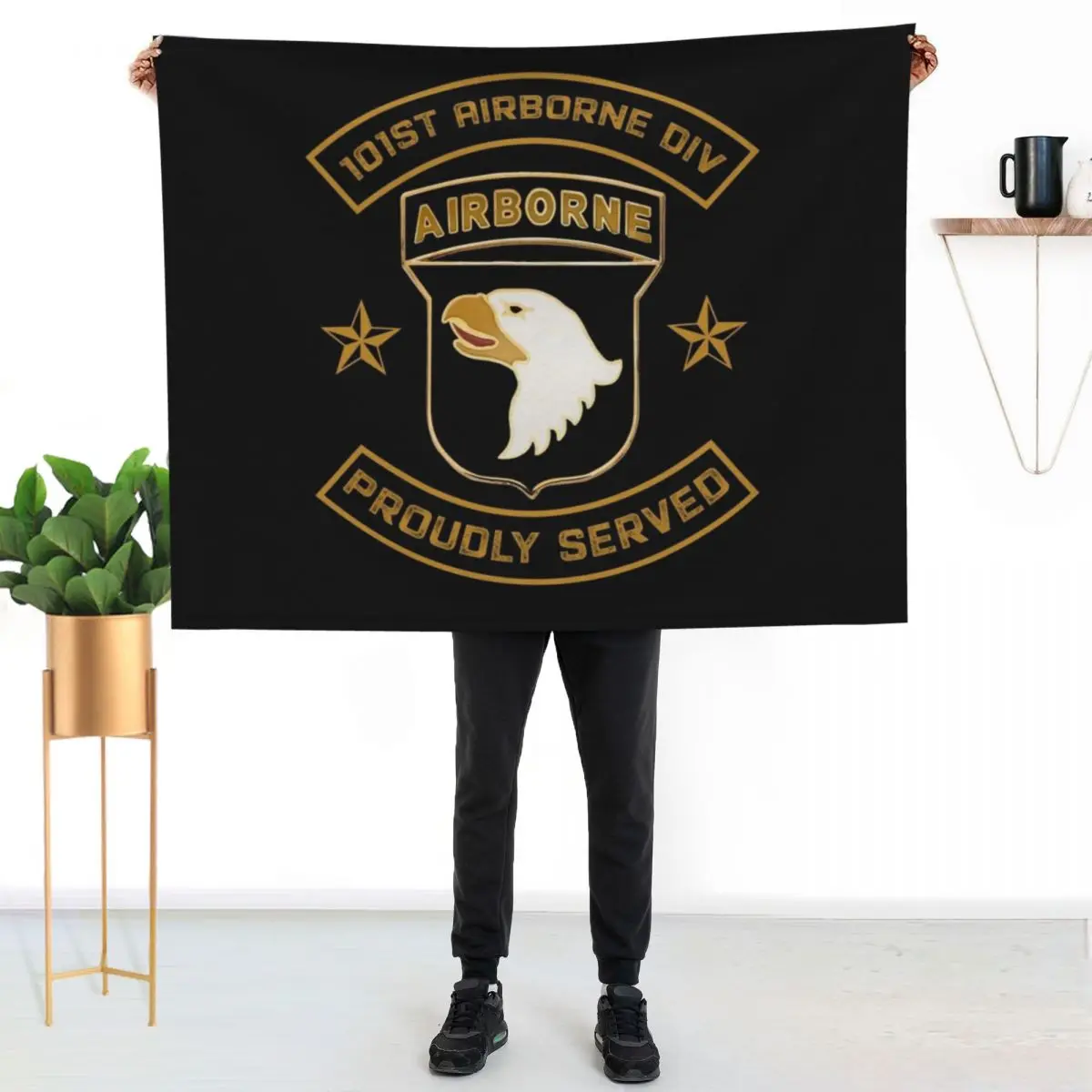 Paratrooper 101st Airborne Divition Proudly Served Throw Blanket Durable Warm Blanket for Daily Home Use
Paratrooper 101st Airborne Divition Proudly Served Throw Blanket Durable Warm Blanket for Daily Home Use